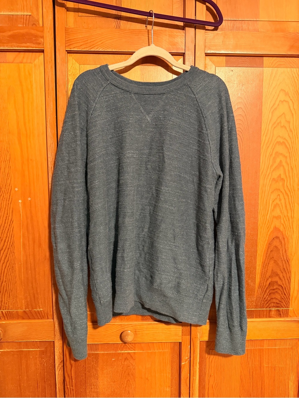 GAP Men's Crewneck Sweater in Teal Blue